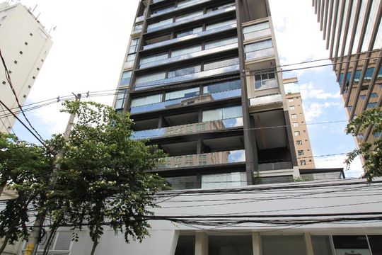 Fachada do Prédio de kitnet/studio para alugar com 1 quarto, 32m² em Vila Olímpia, São Paulo