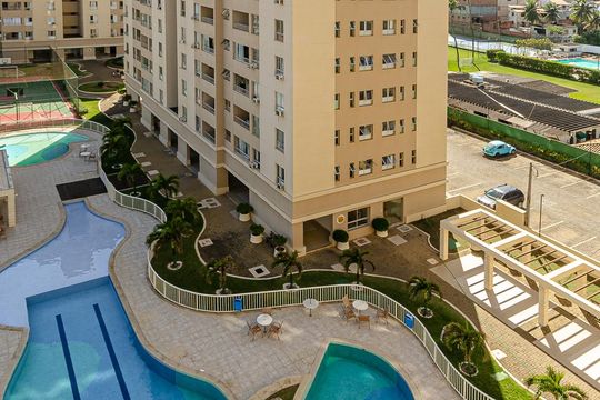 Vista da Sala de apartamento para alugar com 2 quartos, 60m² em Boca do Rio, Salvador