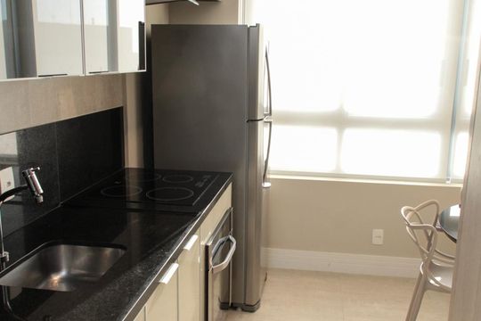 Cozinha de apartamento para alugar com 1 quarto, 44m² em Funcionários, Belo Horizonte