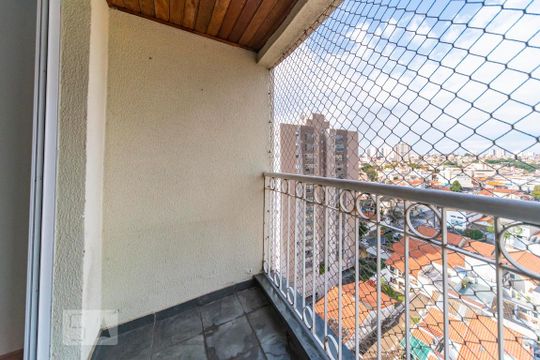 Varanda da Sala de apartamento à venda com 3 quartos, 65m² em Vila Scarpelli, Santo André