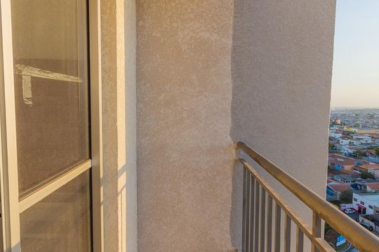 Varanda da Sala de apartamento à venda com 2 quartos, 54m² em Vila Mimosa, Campinas