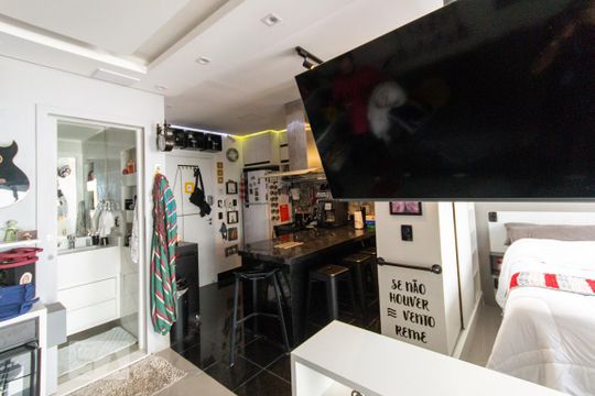 Sala de apartamento à venda com 1 quarto, 36m² em Vila Angelina, São Bernardo do Campo
