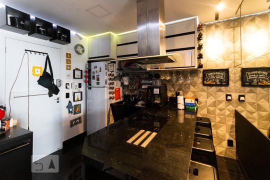 Cozinha de apartamento à venda com 1 quarto, 36m² em Vila Angelina, São Bernardo do Campo