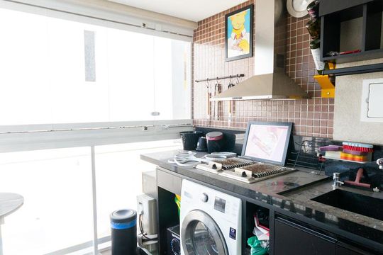 Área de Serviço de apartamento à venda com 1 quarto, 36m² em Vila Angelina, São Bernardo do Campo