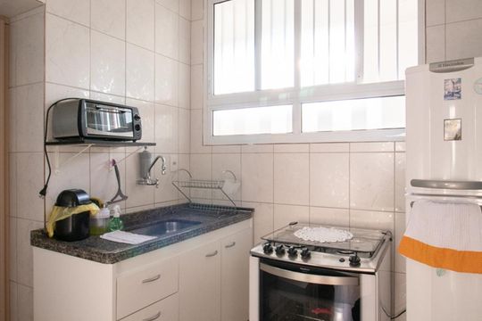 Cozinha de apartamento à venda com 1 quarto, 45m² em Centro, São Bernardo do Campo