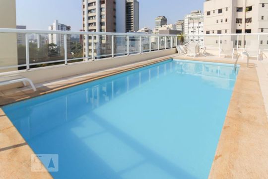 Área comum - Piscina de apartamento para alugar com 1 quarto, 45m² em Vila Nova Conceição, São Paulo