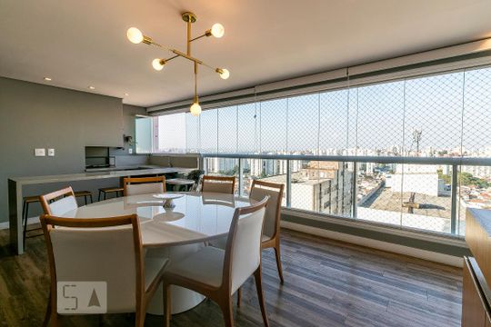 Varanda Gourmet de apartamento à venda com 3 quartos, 126m² em Parque São Jorge, São Paulo