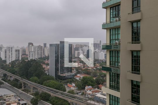 Vista da Varanda da Sala de apartamento para alugar com 1 quarto, 74m² em Cidade Monções, São Paulo
