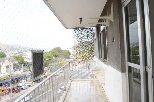 Varanda da Sala de apartamento à venda com 3 quartos, 90m² em Vaz Lobo, Rio de Janeiro