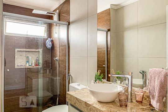 Banheiro de apartamento para alugar com 2 quartos, 70m² em Chácara da Barra, Campinas
