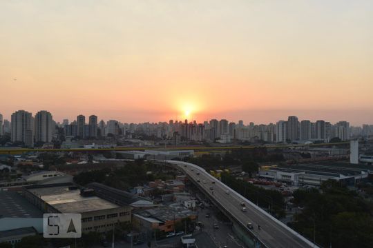 Vista da sala - quarto de apartamento para alugar com 1 quarto, 32m² em Vila Prudente, São Paulo