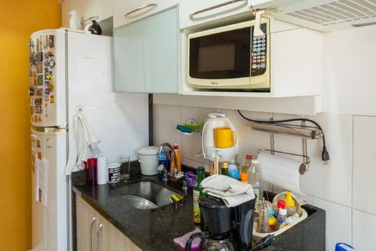Cozinha e Área de Serviço de apartamento à venda com 2 quartos, 50m² em São Cristóvão, Rio de Janeiro