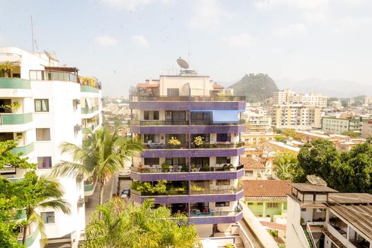 Varanda da Sala - Vista de apartamento à venda com 3 quartos, 190m² em Freguesia de Jacarepaguá, Rio de Janeiro