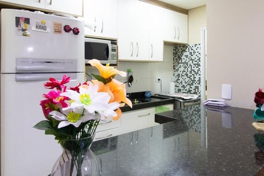 Cozinha de apartamento à venda com 3 quartos, 77m² em Vila Galvão, Guarulhos