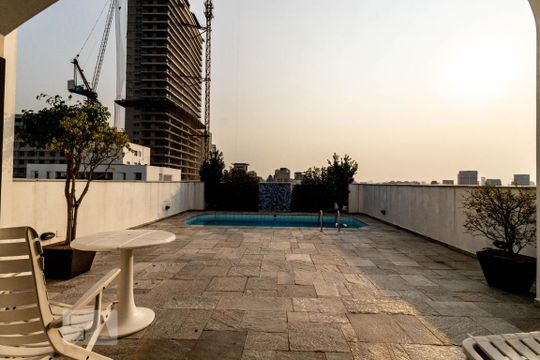 área comum do prédio de apartamento para alugar com 1 quarto, 75m² em Itaim Bibi, São Paulo