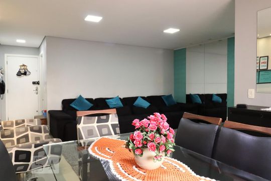 Sala de apartamento para alugar com 3 quartos, 105m² em Vila Bocaina, Mauá