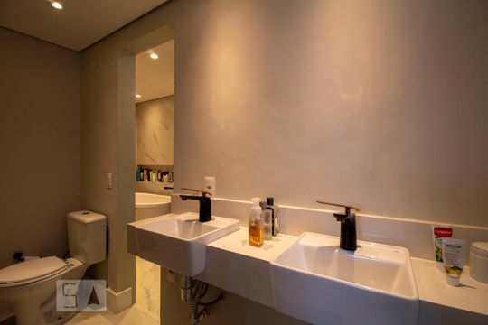 Banheiro da suíte 1 de apartamento à venda com 3 quartos, 112m² em Vila Mascote, São Paulo