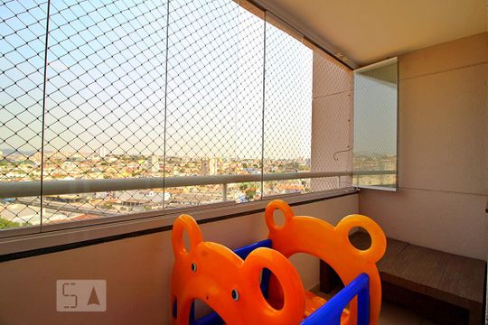 Varanda da Sala de apartamento à venda com 3 quartos, 73m² em Vila Humaitá, Santo André