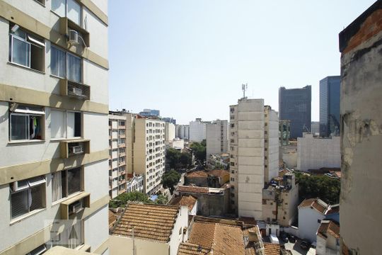 Vista da Sala de apartamento para alugar com 1 quarto, 50m² em Centro, Rio de Janeiro