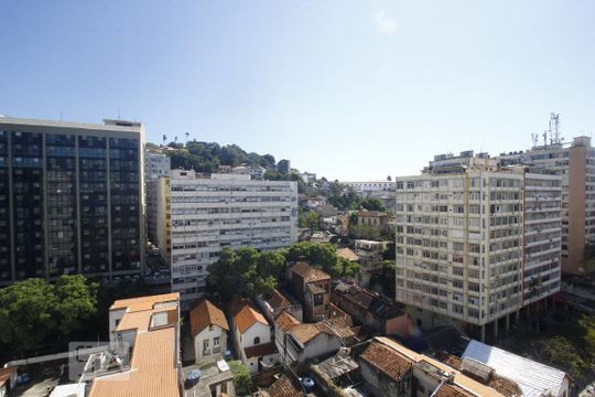 Vista da Sala de apartamento à venda com 1 quarto, 42m² em Centro, Rio de Janeiro