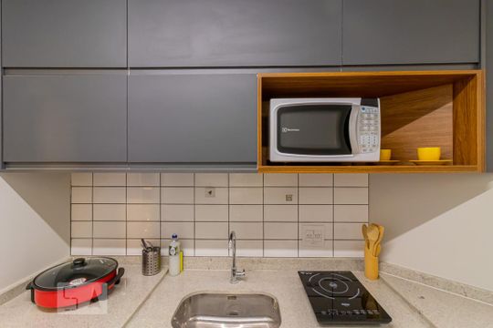 Cozinha  de kitnet/studio para alugar com 1 quarto, 26m² em Vila Mariana, São Paulo