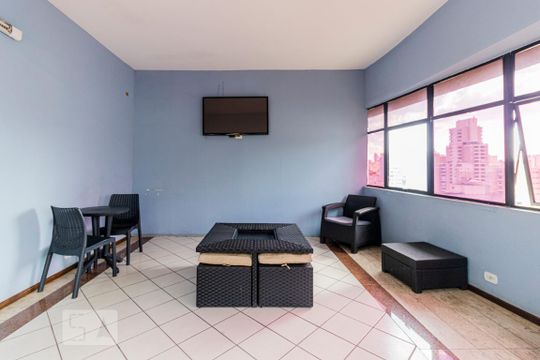 Área Comum - Sala com TV e WiFi de apartamento à venda com 1 quarto, 39m² em Vila Buarque, São Paulo