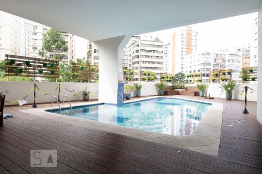 Piscina de kitnet/studio para alugar com 1 quarto, 36m² em Jardim Paulista, São Paulo