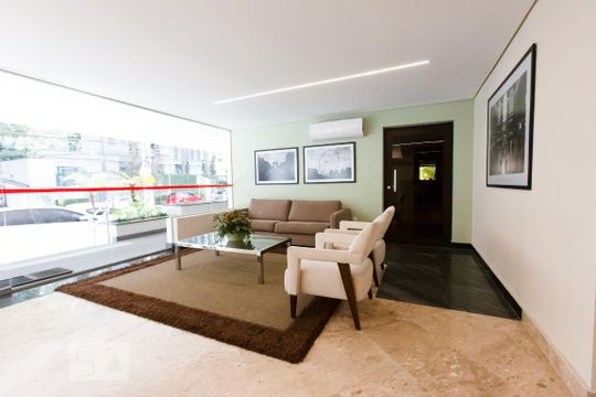 Hall de entrada de apartamento para alugar com 1 quarto, 62m² em Itaim Bibi, São Paulo