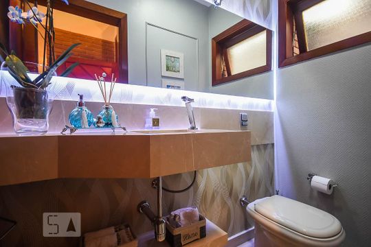 Lavabo de casa de condomínio à venda com 3 quartos, 280m² em Jardim Morumbi, São Paulo