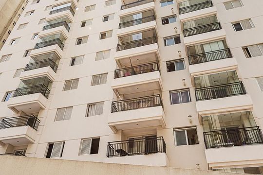 Fachada do bloco de apartamento à venda com 2 quartos, 66m² em Olímpico, São Caetano do Sul