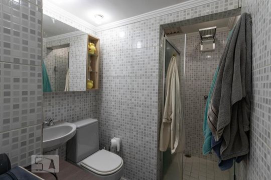 Banheiro do Quarto de apartamento para alugar com 1 quarto, 52m² em Vila Olímpia, São Paulo