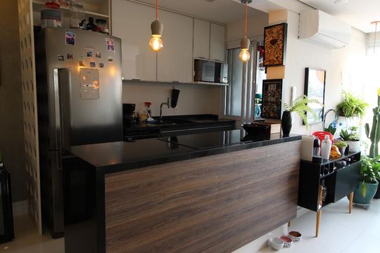 Cozinha de apartamento para alugar com 2 quartos, 68m² em Vila Gertrudes, São Paulo