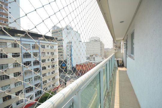 Varanda da Sala  de apartamento à venda com 3 quartos, 98m² em Botafogo, Rio de Janeiro
