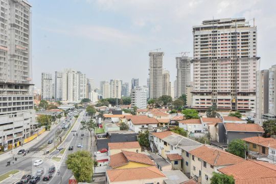 Vista de kitnet/studio para alugar com 1 quarto, 22m² em Jardim das Acácias, São Paulo