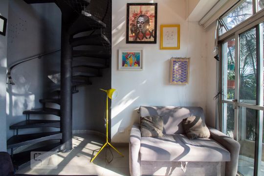 Sala de apartamento à venda com 1 quarto, 43m² em Vila Clementino, São Paulo