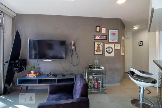 Sala de apartamento à venda com 1 quarto, 43m² em Vila Clementino, São Paulo