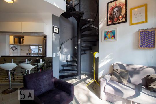 Sala de apartamento à venda com 1 quarto, 43m² em Vila Clementino, São Paulo