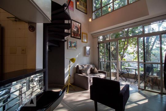 Sala de apartamento à venda com 1 quarto, 43m² em Vila Clementino, São Paulo