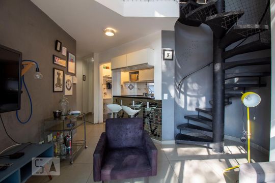 Sala de apartamento à venda com 1 quarto, 43m² em Vila Clementino, São Paulo
