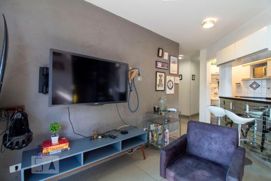 Sala de apartamento à venda com 1 quarto, 43m² em Vila Clementino, São Paulo