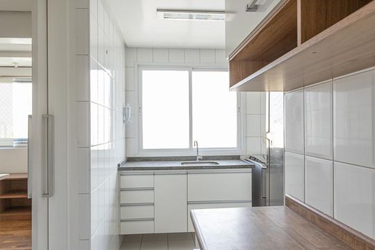 Cozinha de apartamento à venda com 3 quartos, 76m² em Barra Funda, São Paulo