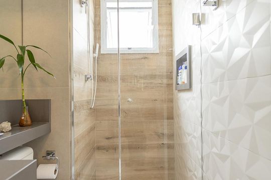 Banheiro de apartamento à venda com 1 quarto, 32m² em Água Branca, São Paulo