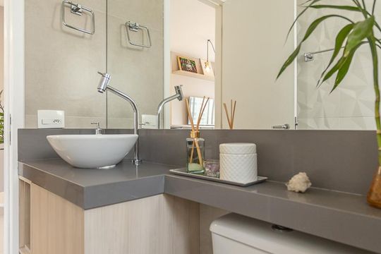 Banheiro de apartamento à venda com 1 quarto, 32m² em Água Branca, São Paulo