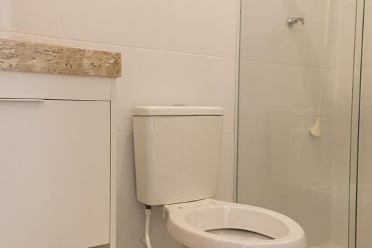 Banheiro de casa de condomínio para alugar com 1 quarto, 30m² em Vila Gustavo, São Paulo