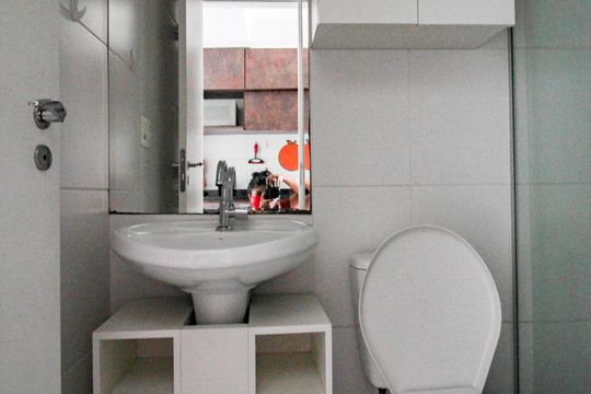 Banheiro de apartamento à venda com 1 quarto, 24m² em Santana, São Paulo