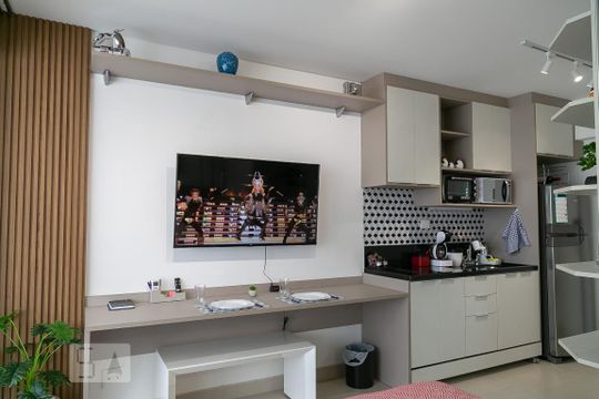 Studio - Sala de kitnet/studio para alugar com 1 quarto, 30m² em Macedo, Guarulhos