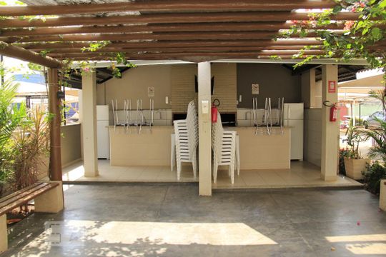 Área comum - Churrasqueira de apartamento para alugar com 2 quartos, 54m² em Parque Oeste Industrial, Goiânia