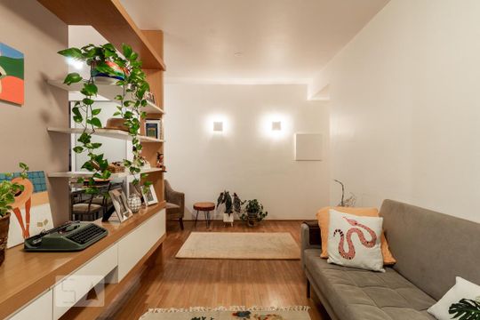 Sala de apartamento para alugar com 2 quartos, 70m² em Moema, São Paulo