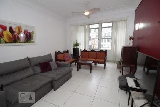 Sala de TV de apartamento à venda com 3 quartos, 163m² em Copacabana, Rio de Janeiro