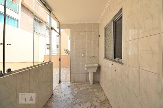 Área de Serviço de apartamento à venda com 3 quartos, 91m² em Vila Humaitá, Santo André